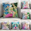 Mermaid Melody Pichi Pichi Pitch Pillow Case Sofa Decorative Home Double-sided Print Plush Throw Pillow Covers Cushion Decor