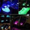 Cigarette Lighter Auto Interior LED Decorative Atmosphere Lamp Colorful Voice Controlled Lamp Car Foot Light Ambient Lamp