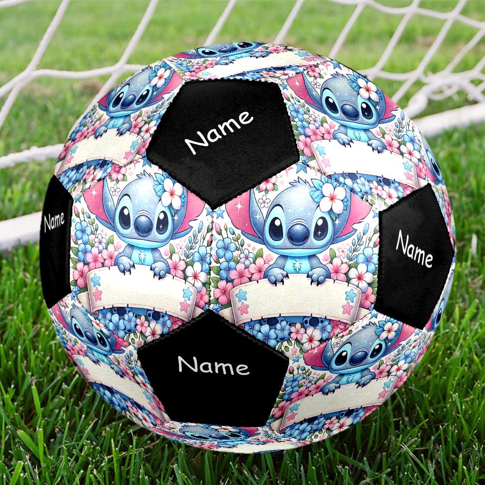 Custom Name Stitch Theme Size 5 Soccer Ball, Suitable for Both Indoor and Outdoor Matches, a Gift Suitable for Everyone.