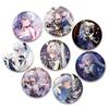 32/44/58mm Genshin Impact Badge Kamizato Ayaka Cosplay Cute Brooches Creative Exquisit Enamel Pins for Clothes Backpack Jewelry Accessories