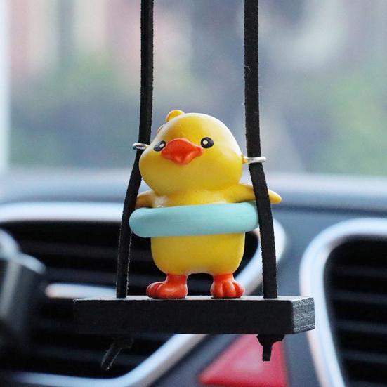 Желтая утка автомобильный кулон из смолы экологически чистый веселый безопасный милый автомобильный кулон украшение интерьера