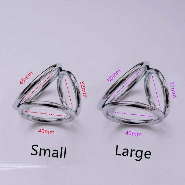 Тройное мужское кольцо из нержавеющей стали