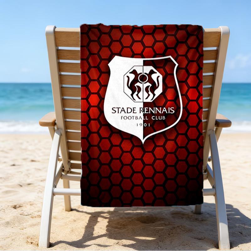 Stade Football Club Crest Beach Towel - Soft, Absorbent Microfiber, Lightweight, Ideal for The Beach, Parties, Travel, Camping fan gifts