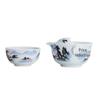 Blue and White Porcelain Travel Tea Set