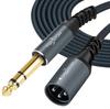 Twozoh Jack To XLR Male 3 Pin Audio Cable Braided XLR Male To TRS Stereo Guitar Cable 6.35mm 2M, 1/4 (Professional/Hifi)