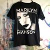 Концертная футболка Marilyn Manson Редкий дизайн Черная хлопковая футболка Унисекс S-5XL WA0338