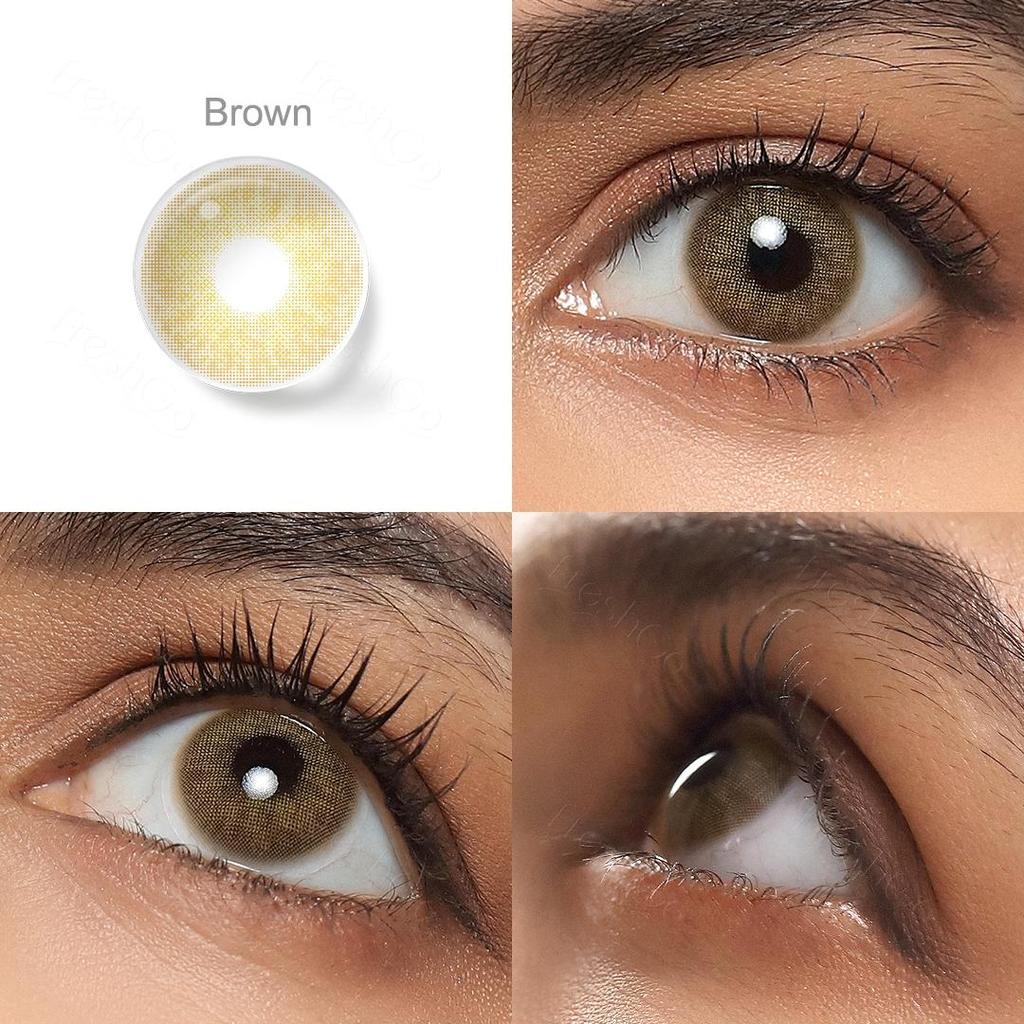 FreshGo Линзы естественного цвета для глаз, 1 пара годовых цветных линз серии Cloud, серые косметические контактные линзы, косметические цветные линзы для глаз