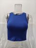 2023 Sleeveless Round Neck I-shaped Vest T-shirt In Solid Colors for Women