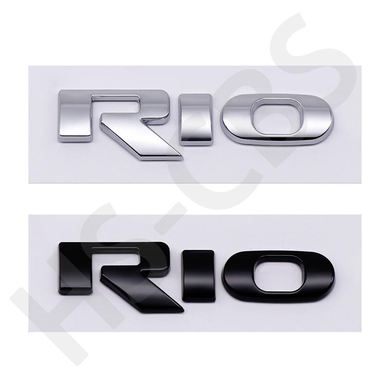 1 шт. 3D ABS Наклейка на автомобиль RIO Задний багажник Эмблема Логотип Декаль на автомобиль Украшение кузова Значок Декор Аксессуары