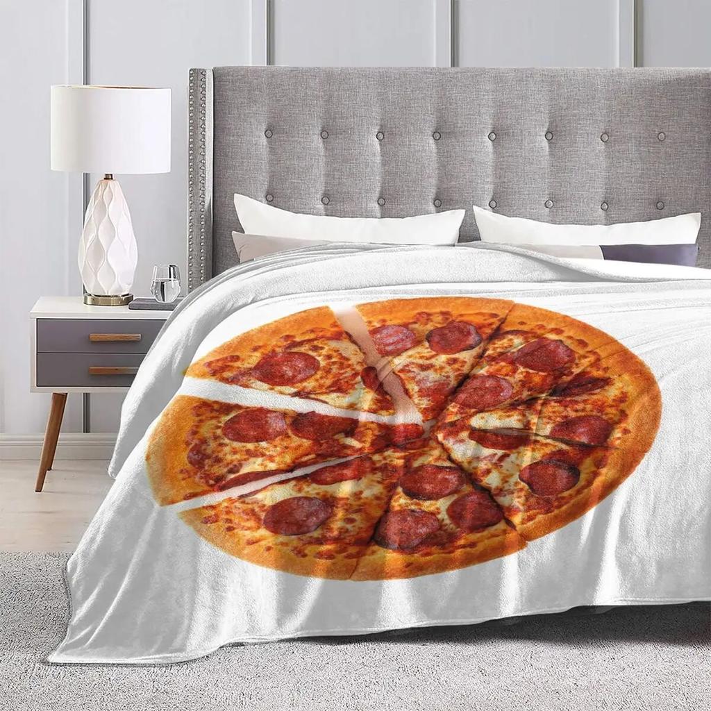 Pizza Blankets Fast Food Delicious Travel Office Flannel Throw Blanket Soft Warm Couch Chair Sofa Bed Bedspread Birthday Present