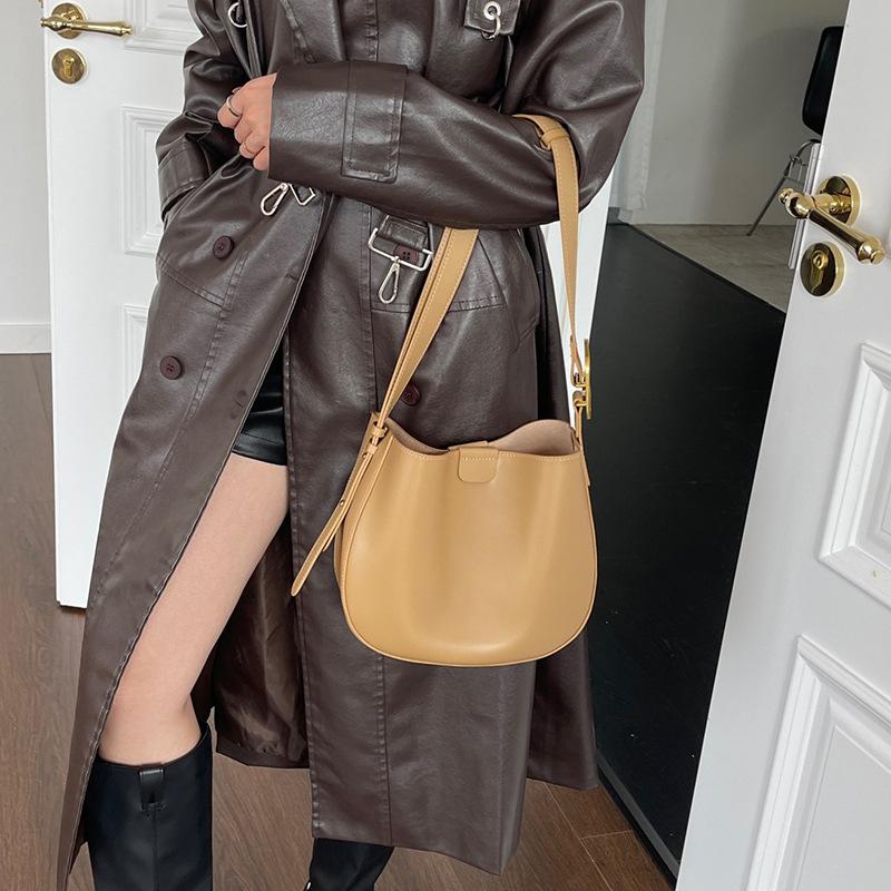 Корейская полукруглая сумка-седло Niche Fashion из натуральной кожи на одно плечо через плечо из коровьей кожи женская сумка простая повседневная сумка