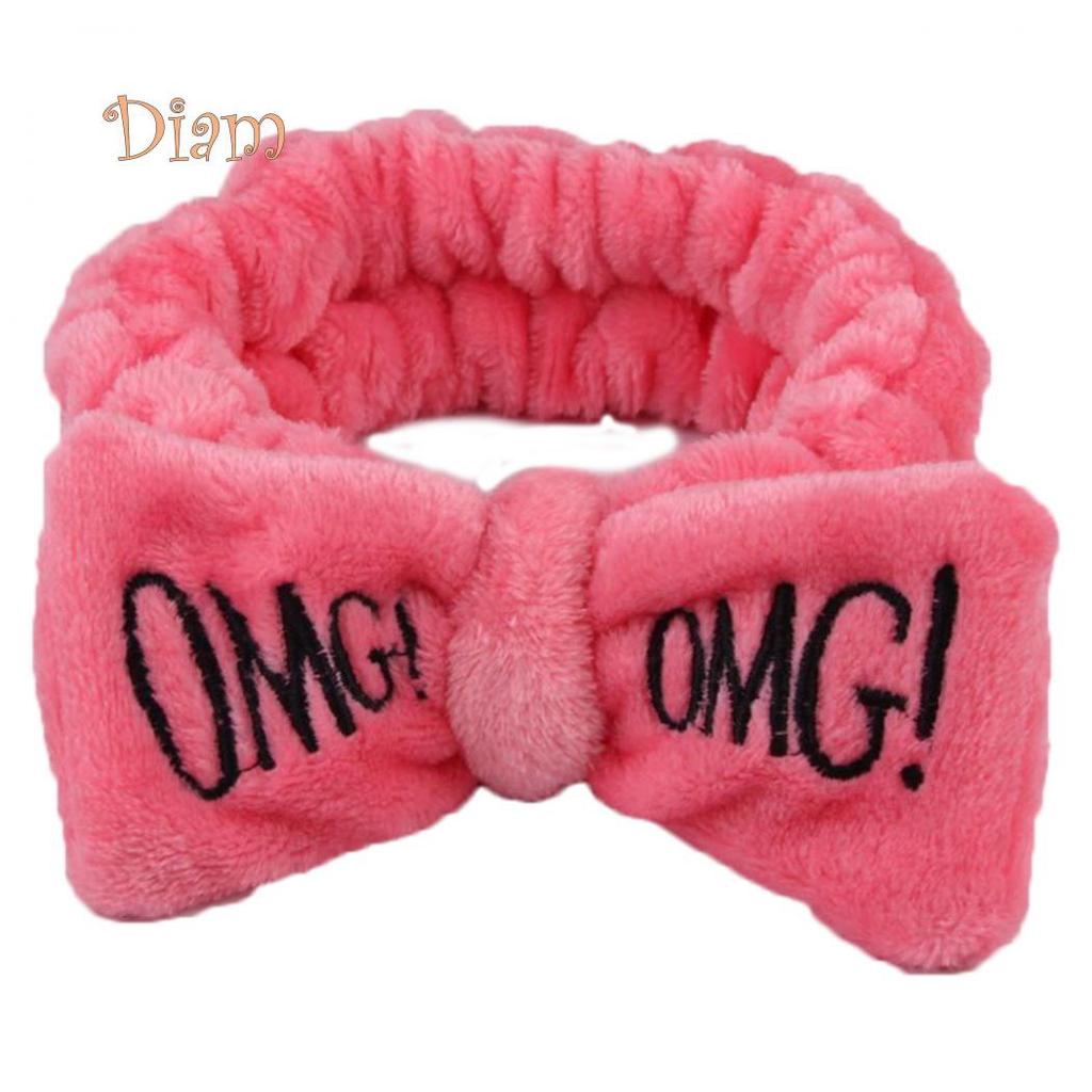 Tenfyer милые женские буквы с бантом, плюшевая повязка на голову, мытье лица, резинка для волос, эластичный головной убор