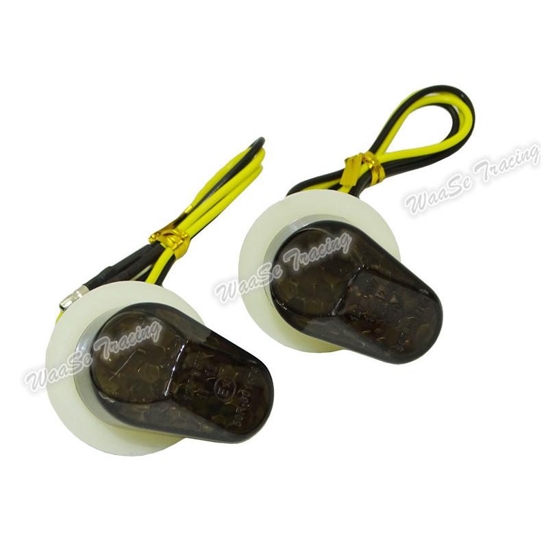 waase LED Flush Mount Turn Signal Indicator Light Blinker For Yamaha YZF R1 R6 R6S R3 FZ1S FAZER 1000 TMAX XP500 FZ8 FZ1 FZ10