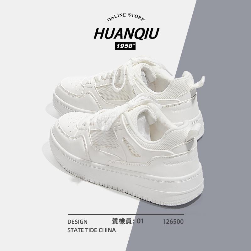 ZHQ6069 с юбкой маленькие белые туфли женские весна 2025 новая женская обувь дышащие универсальные кеды на высокой подошве