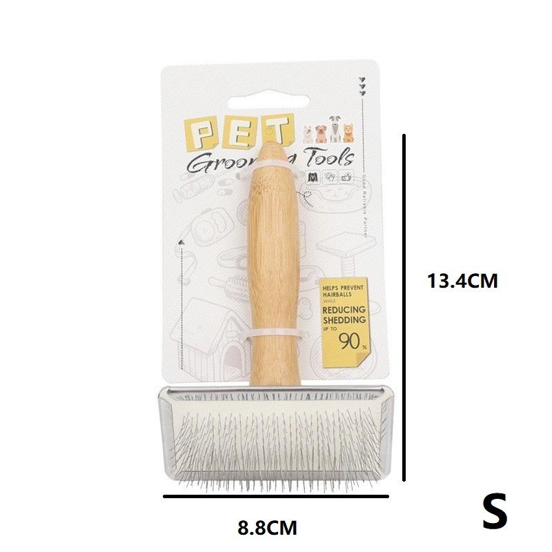 Расческа-щетка для собаки с длинной шерстью, щетка для кошки, удалитель шерсти животных из автомобиля, цельное дерево, удалитель шерсти питомца, массажная щетка для кошки, уход за питомцем GSZ05