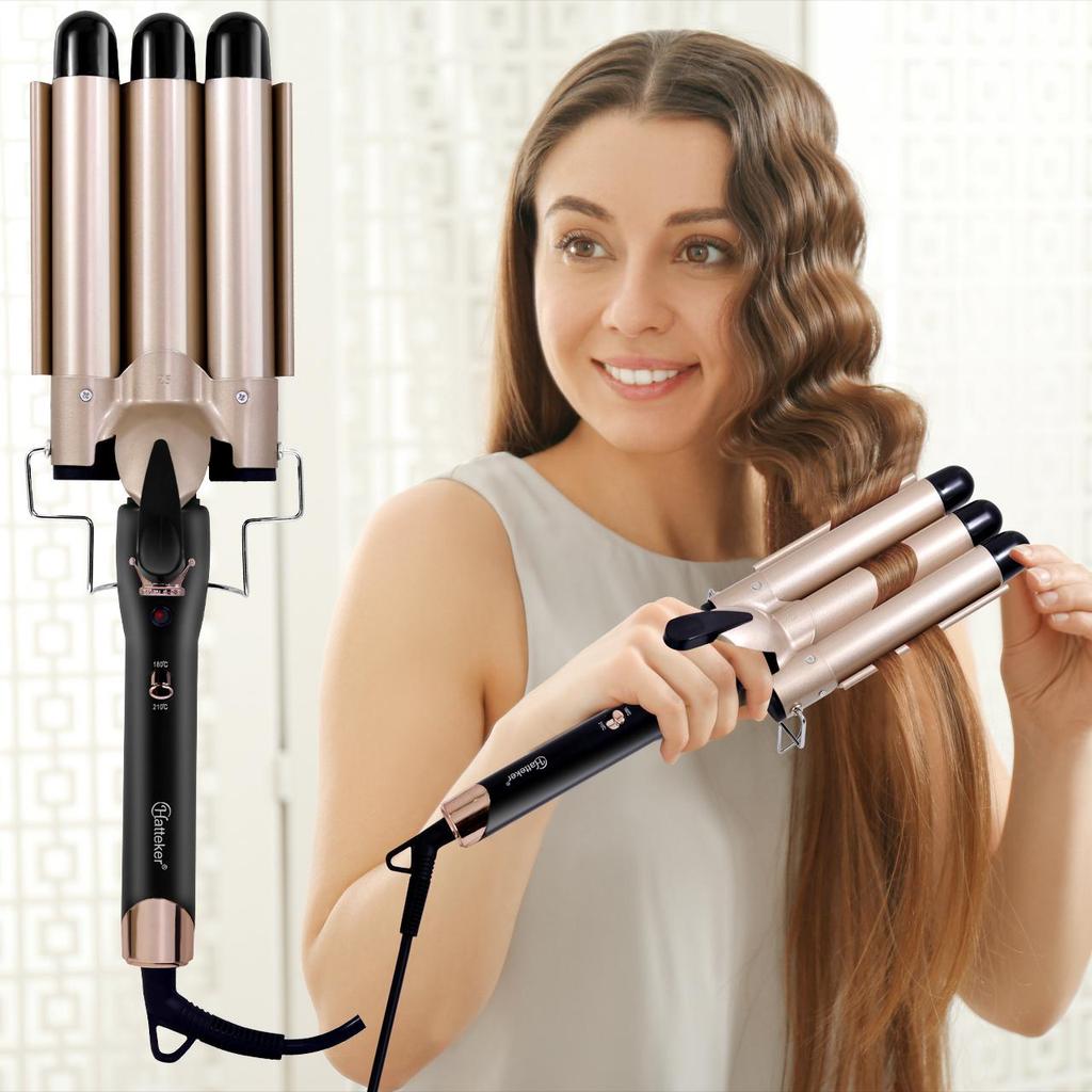 Hatteker Eggroll Curling Iron Bed Head Wave Artist Deep Waver Fast Heating Ceramic Technology Curling Iron