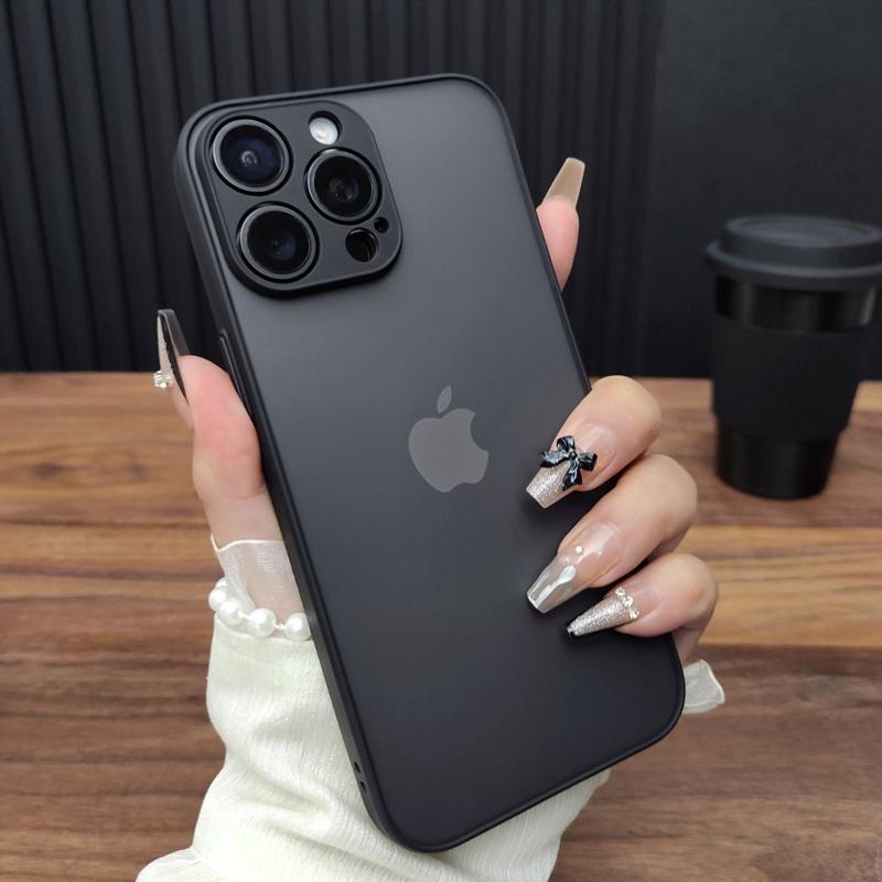 Прозрачный матовый чехол для телефона для iPhone 11 12 13 14 15 16 Pro Max 16E X Xs Max XR 7 8 Plus Бампер Задние чехлы Покрытие