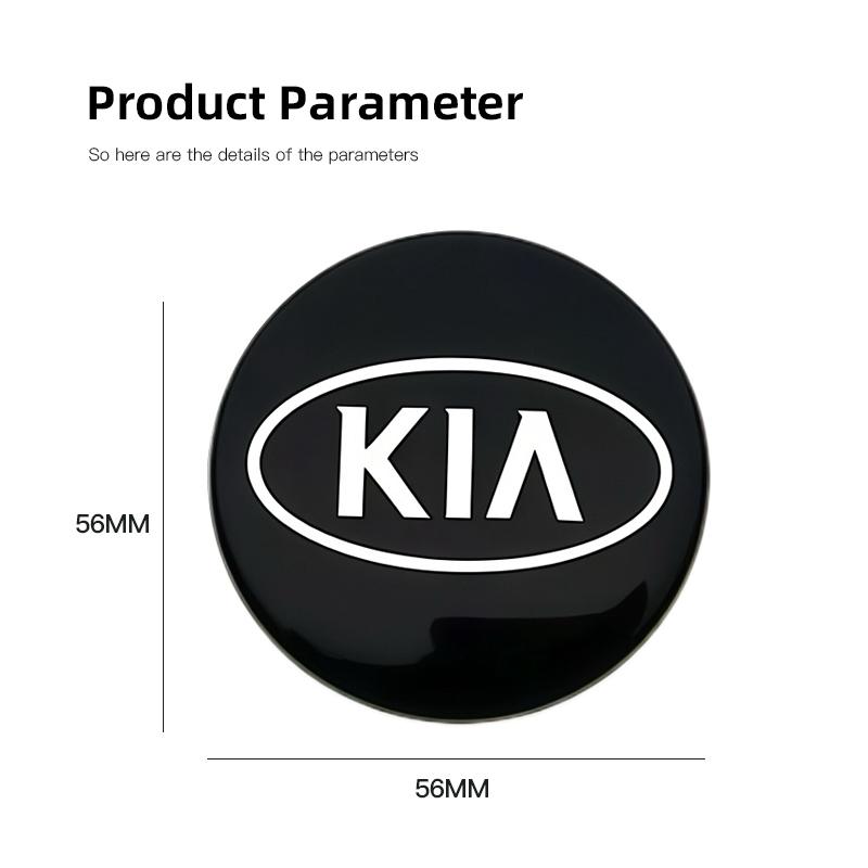COZN3 4Pcs Car Tire Wheel Hub Center Cover Badge Sticker For Kia Sportage Carnival Seltos Sorento Rio Borrego Ceed Forte K3 K5 EV3 EV6