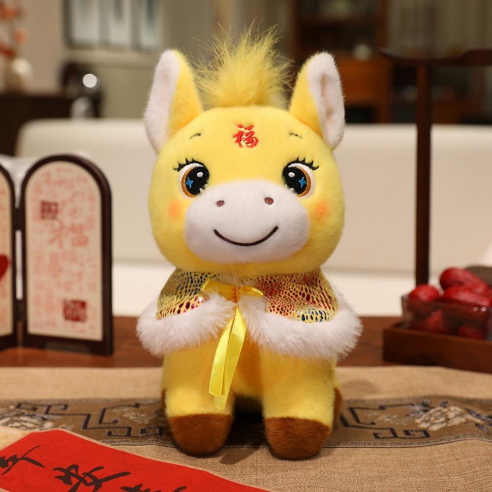 Soft Horse Mascot Stuffed Animal PP Cotton Horse Plush Doll Pentant Festive Decor