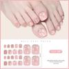 22Pcs/Set Toe Nail Fake Self-adhesive Nails Sticker Various Nail Patterns False Nail Stickers With Jelly Glue