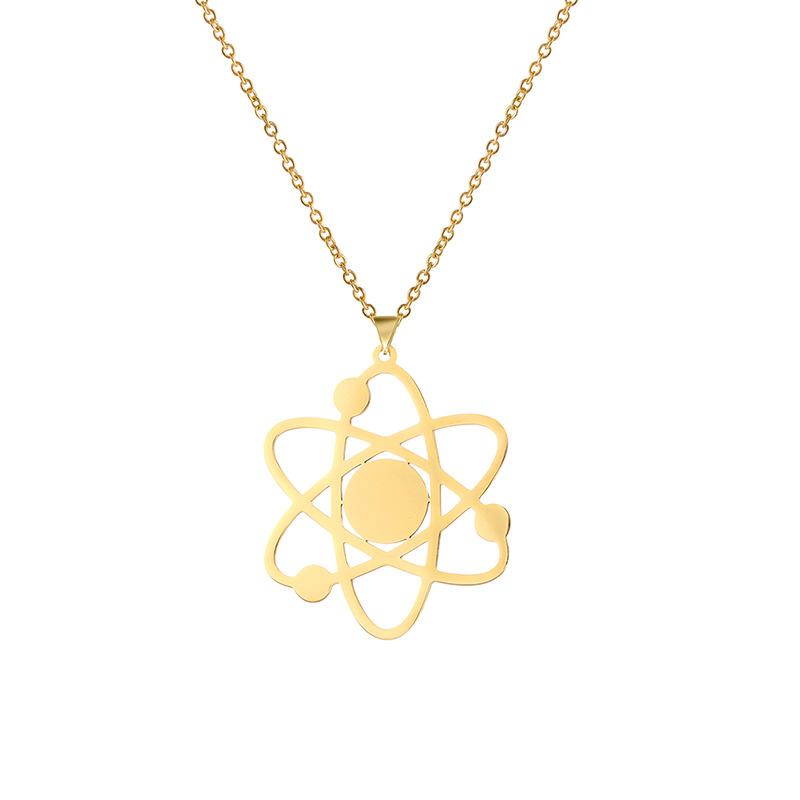 Hollow Three Ellipse Pendant Women Necklace Fashion Personality Jewelry Titanium Steel