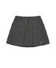Clove [25Fw Clove] Stripe Pleated Skirt (Charcoal)