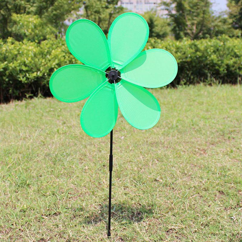 6 шт. Однослойная шестилепестковая ветряная мельница, ветряной спиннер, украшение для сада и двора, детские игрушки