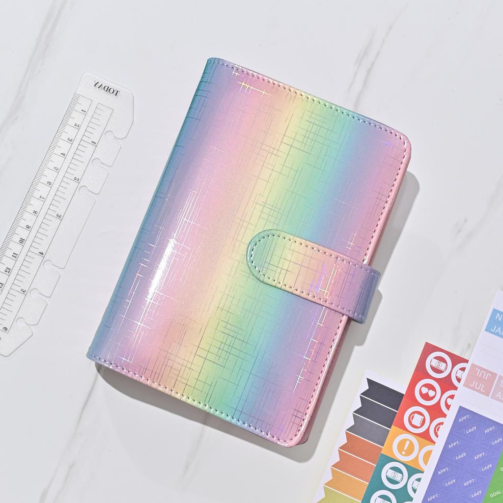 Блокнот формата А6 с градиентным лазерным принтом на английском языке, блокнот из полиуретана с отрывными листами, план на эту неделю, план на месяц, план на месяц, бухгалтерская книга, канцелярские принадлежности