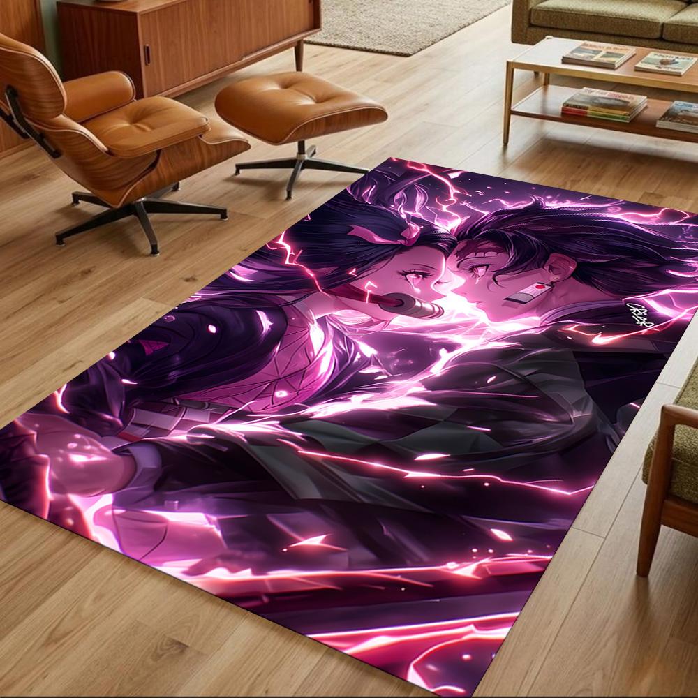 Electric Love Connection Non-Slip Home Carpet Design for Office Decor Living Room Gift
