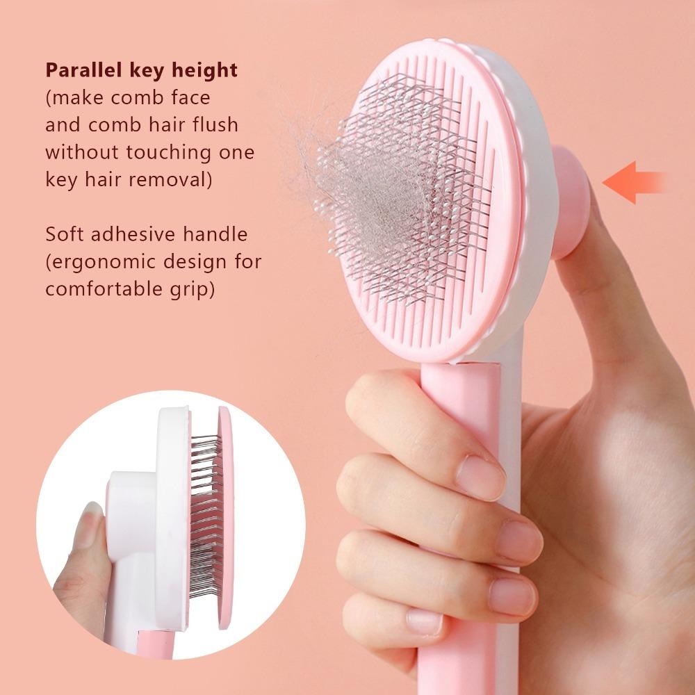 Round Thick Needle Cat Brush Knot-Opening Design Hair Removal Comb for Small Animals