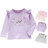 Girls T-shirts For Small And Medium-sized Children's Casual Round Neck Long-sleeved Bottoming Shirts For Children's Tops