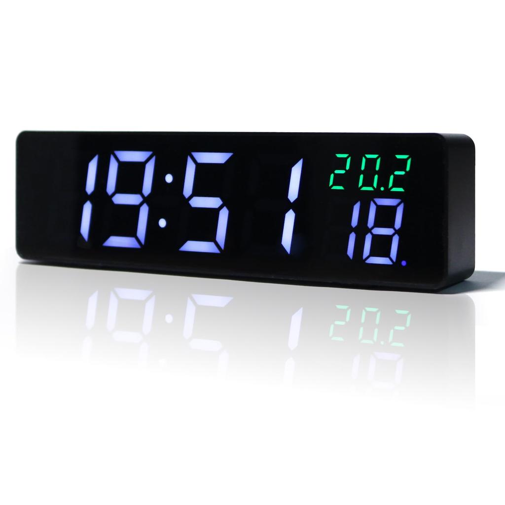 2024 New Edition Little Green WIFI Automatic Time Synchronization Clock High Precision Table Clock Acrylic Gift Day Only No Assembly Father's (Case