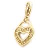 [L1293] - Gold Plated 'Heart' Charm Pendant