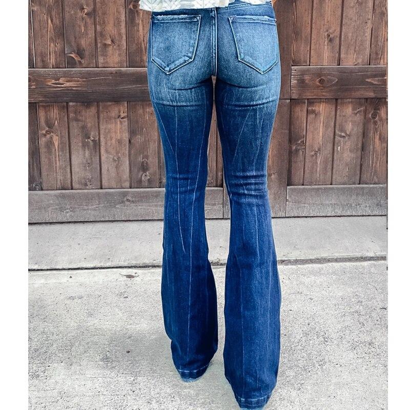 Офисные женские узкие джинсовые джинсы для женщин, весенние сексуальные рваные расклешенные брюки с карманами, уличная одежда, синие джинсы скинни Pantalon 25771