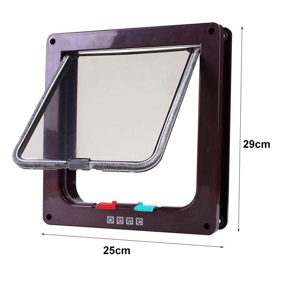 Professional ABS Small Pet Gate 4 Way Security Lock Dog Cat Kitten Puppy Flap Door
