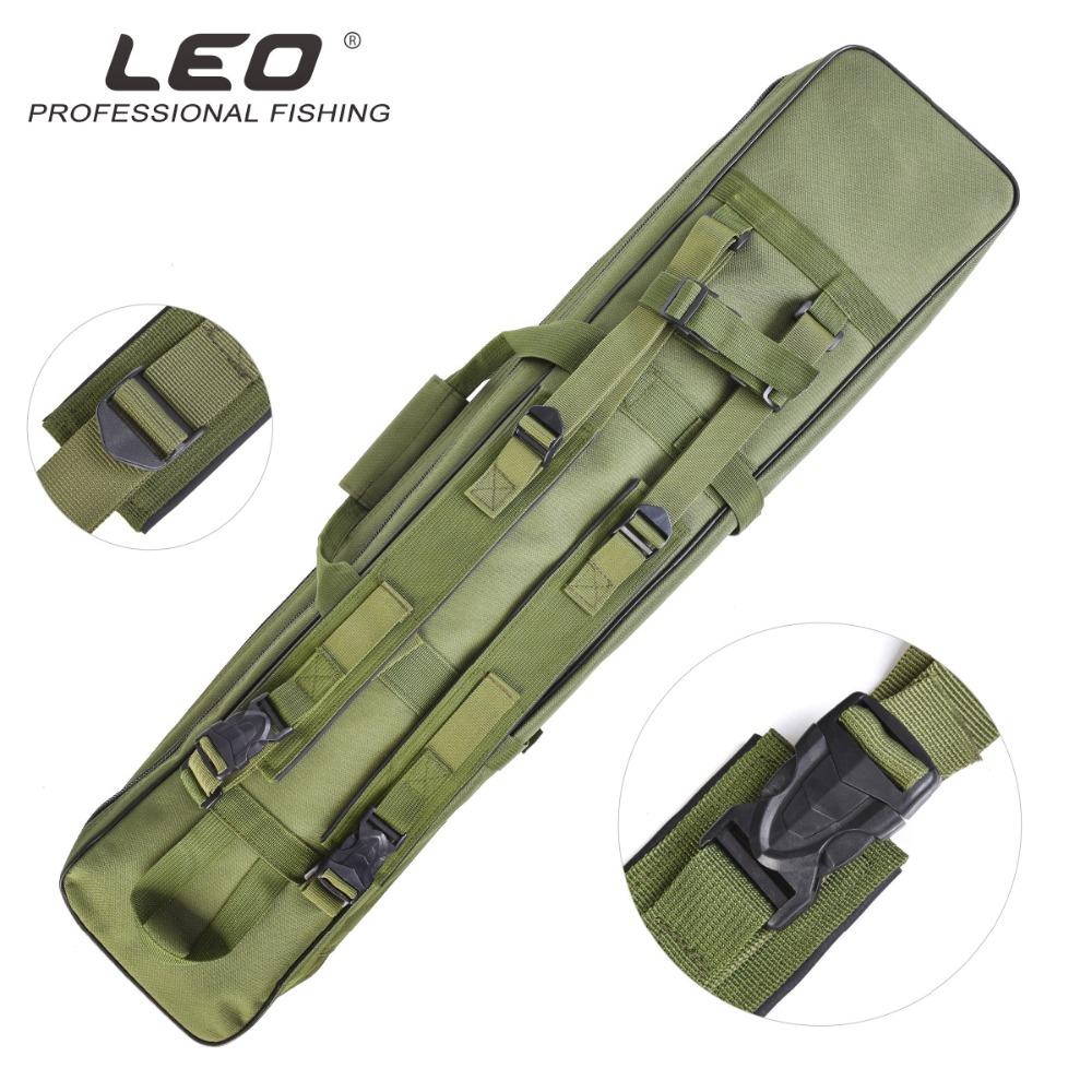 LEO Multi-Pocket 80cm/100cm XL 3-Ply Fishing Rod Reel Tote Bag Outdoor Fishing Bag Backpack Fishing Rod and Tackle Organizer Waterproof