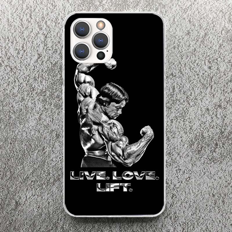 Bodybuilding Gym Fitness Muscle Print Soft Case for iPhone 17 Air 16 16E 15 14 Plus 13 Mini 12 11 Pro Max Phone Shell SE 7 8 Pat