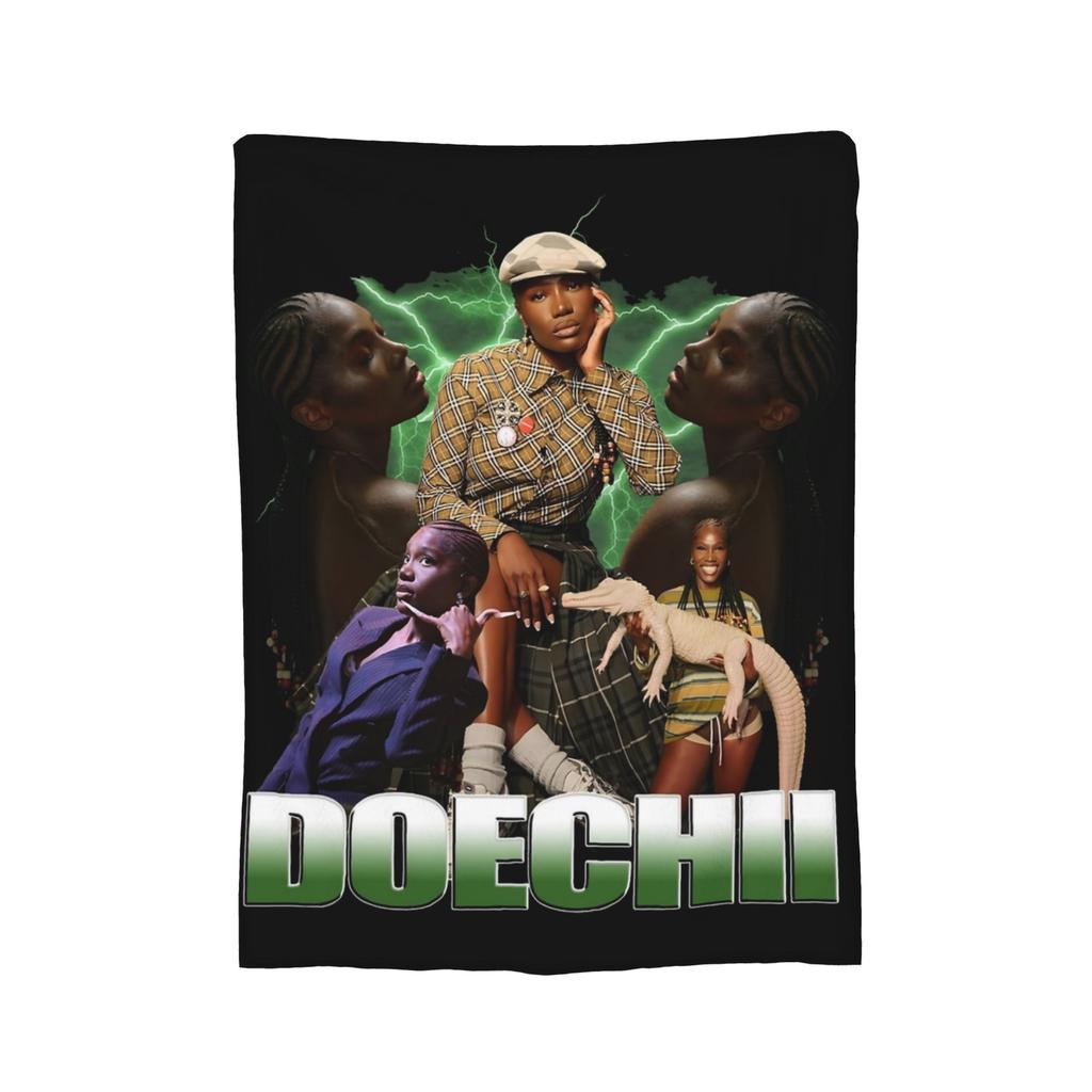 Doechii Rapper Blankets Velvet Printed Breathable Ultra-Soft Throw Blanket for Home Travel Plush Thin Quilt