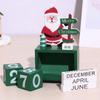 Merry Christmas Christmas Winter Wooden Ornament Countdown Santa Claus Sculpture Tabletop