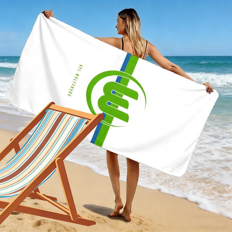 VfL Wolfsburg Print Beach Towel, Large Soft Quick Dry Towel for Beach Camping Swimming