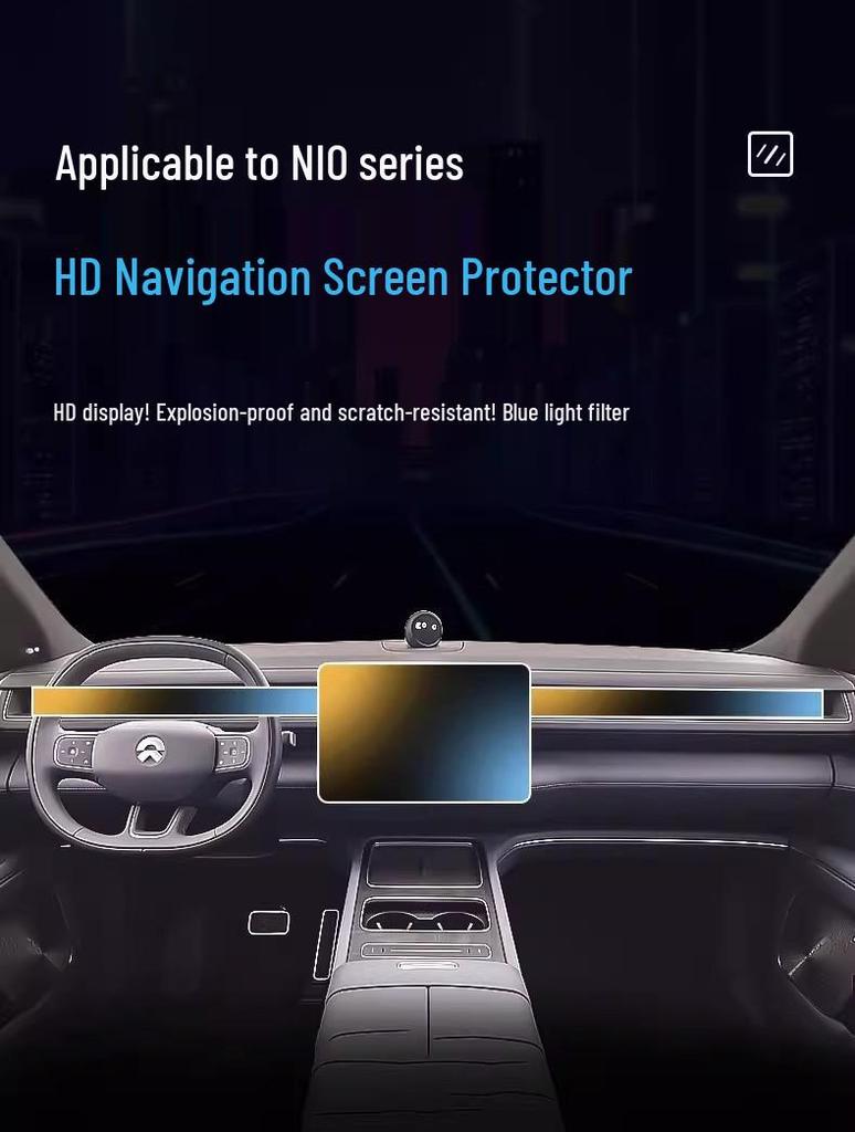 Compatible with 26 Nio ES8 models: Center Console Tempered Film, Car Navigation Screen Protector, Display Screen Protector, Instrument Panel Film.