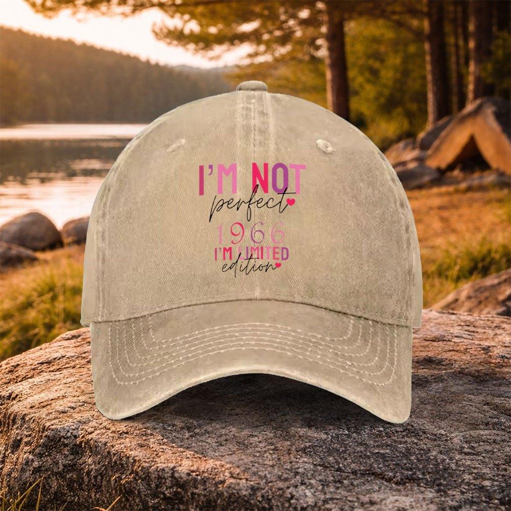 Birthday Print Washed Baseball Cap Unisex Casual Golf Hat Outdoor Daily Wear