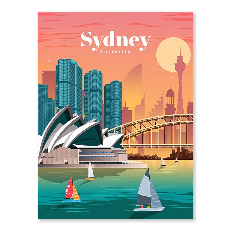 Nordic City Posters Paris London Tokyo Famous Cities Wall Art Canvas Painting Living Room Decorative Paints Picture Home Decor