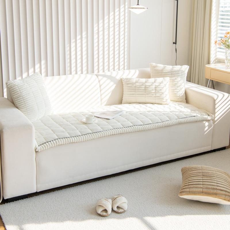 [Мягкий вельветовый шнур] Подушка для дивана Осень и зима Современный простой Нескользящий кожаный диван Утолщенный Всеобъемлющий чехол для дивана