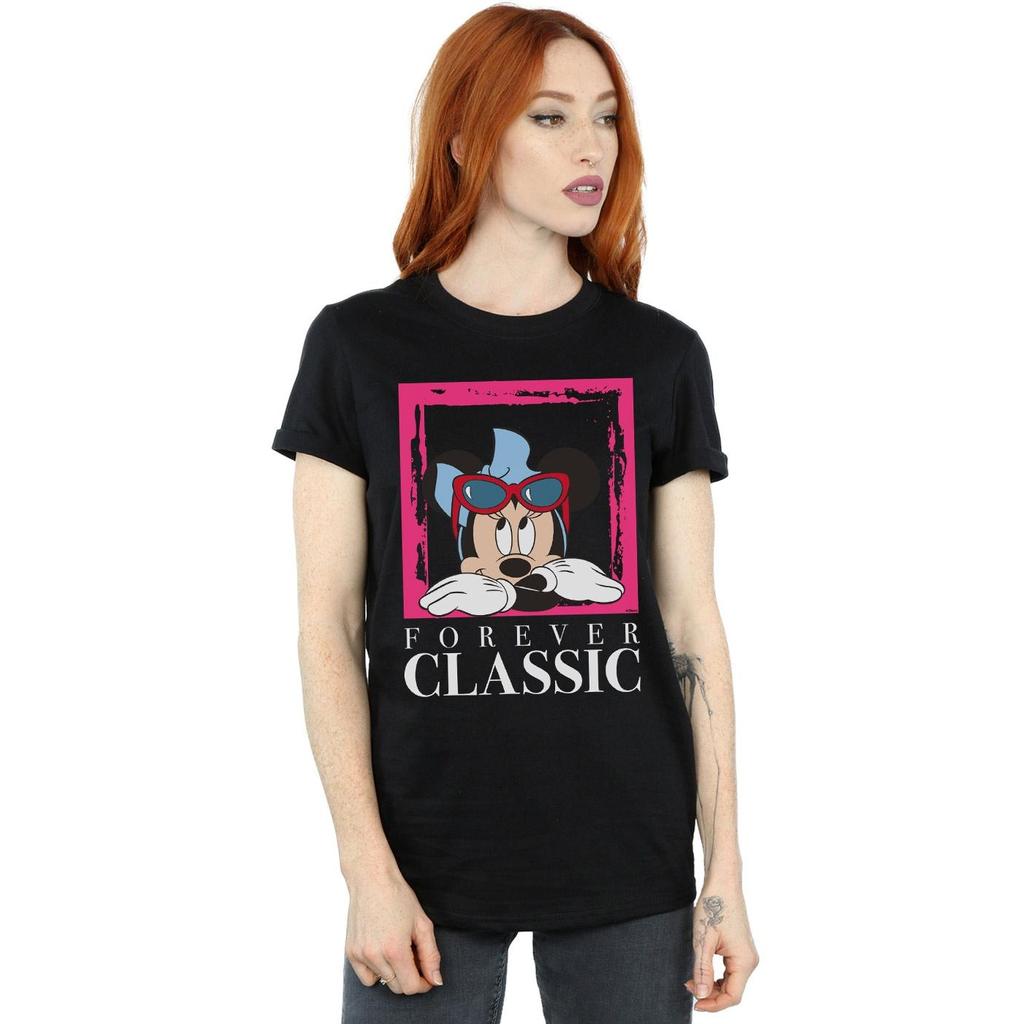 Disney Womens/Ladies Minnie Mouse Forever Classic Cotton Boyfriend T-Shirt