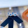 Sace Gems Кольца из стерлингового серебра 925 пробы с натуральным голубым лунным камнем 3*4 мм для женщин, помолвочные, для коктейльной вечеринки, изящные ювелирные изделия, подарок