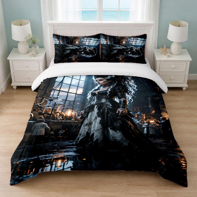 Bride of Frankenstein Bedroom 3Pcs Bedding Set Soft Bed Sheet Pillowcases Home Bedding Decoration