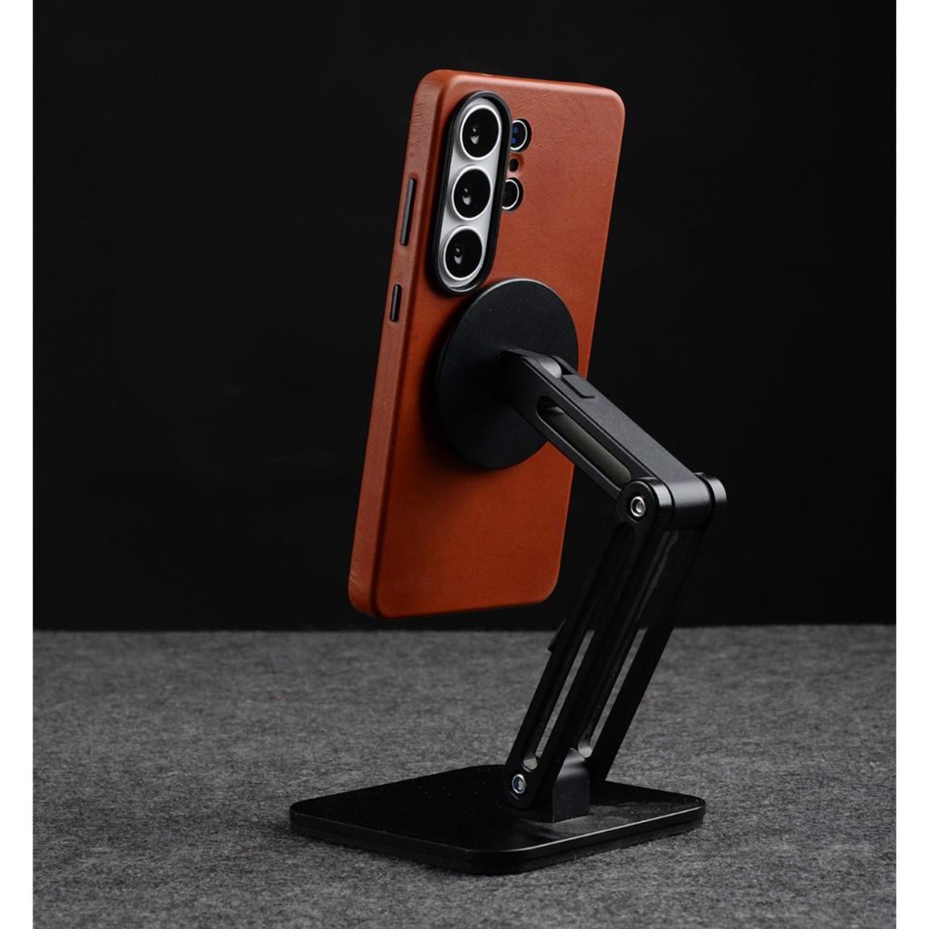 Melkco Genuine Leather For Magsafe Magnetic Suction Case for Samsung Galaxy S25 S26 Ultra Retro Oil Wax Cowhide Cover With Box