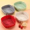 Reusable Baking Basket Air Fryer Silicone Liner Non Stick Foldable Tray Pot for Family Kitchen Use