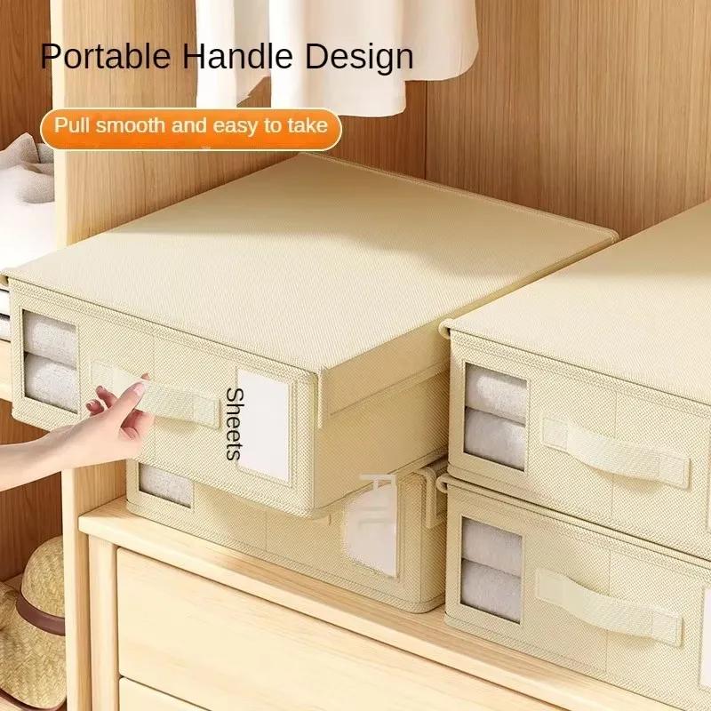 Креативный ящик для хранения простыней, тканевая простыня из 4 частей, органайзер для гардероба, одеяло, пододеяльник, нетканый ящик для хранения